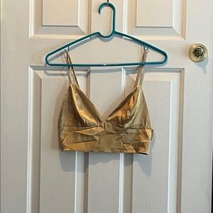 SHEIN Shimmery Gold Cami Top